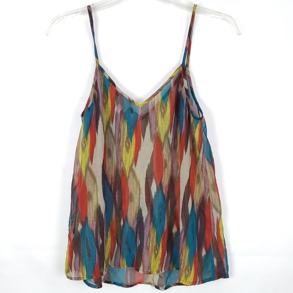 RBL Colorful Tank Top Blouse Size XS | Party Going Out Summer Spring Boho Casual - Picture 4 of 4